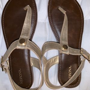 Merona gold sandals